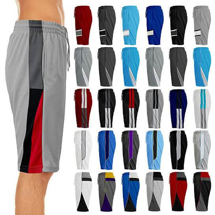 2-Pack: Men's Active Moisture-Wicking Mesh Performance Shorts