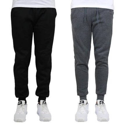 2-Pack: Men's Slim-Fit Fleece Jogger Sweatpants