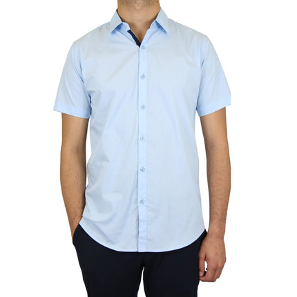 2-Pack: Men's Slim Fit Short Sleeve Dress Shirts