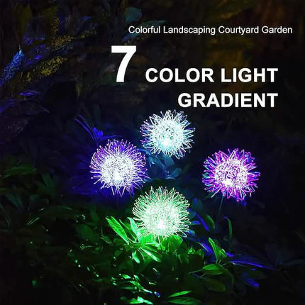 2-Pack: Outdoor Solar Dandelion Lawn Lights