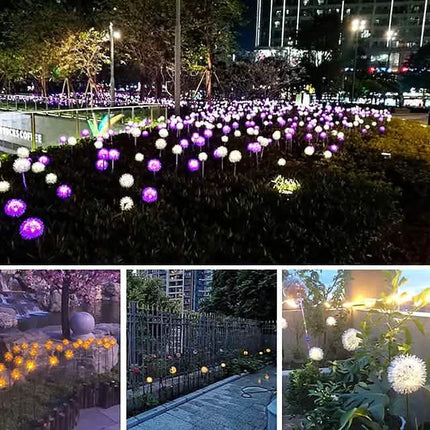 2-Pack: Outdoor Solar Dandelion Lawn Lights