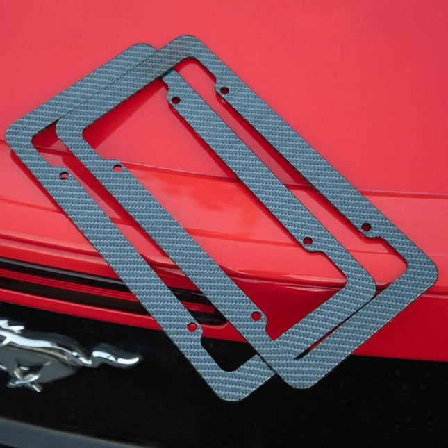 2-Pack: OxGord Carbon fiber License Plate Frame