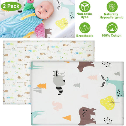 2-Pack: Pack N Play Portable Crib Sheet