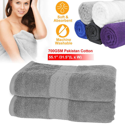 2-Pack: Pakistan Cotton Bath Towel