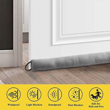 2-Pack: Pinsonic Suede Weighted Door and Window Breeze Draft Blocker