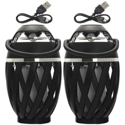 2-Pack: Power-To-Go True Wireless Stereo Lantern Flame Speakers