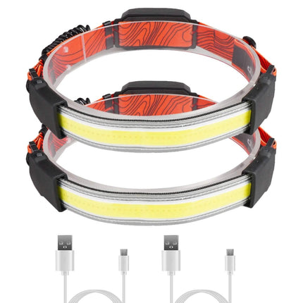 2-Pack: Rechargeable Headlamp 3 Light Modes Hand-Free