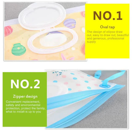 2-Pack: Reusable Wet Wipe Pouch