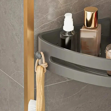2-Tier: Rustproof Corner Shower Caddy, Adhesive Wall Mounted Shower Shelves No Drilling