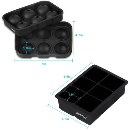 2-Pack Set: Adoric Life Silicone Ice Cube Molds