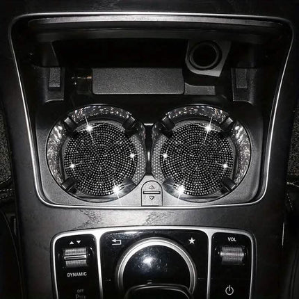 2-Pack: Shimmering Diamond Car Cup Mats
