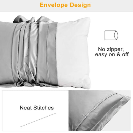 2-Pack: Soft Silky Satin Pillow Case