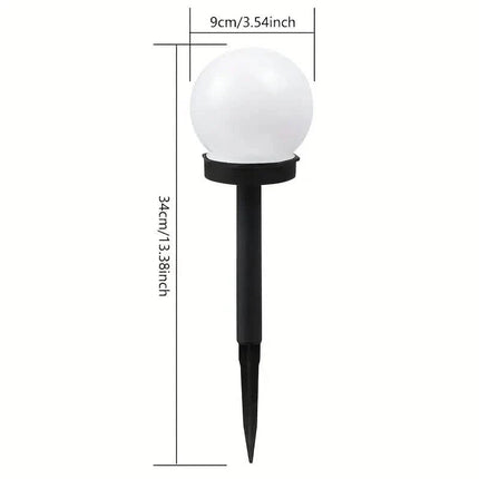 2-Pack: Solar LED Globe Powered Garden Light