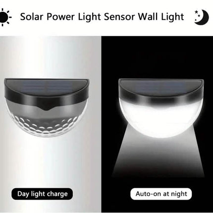 2-Pack: Solar Wall Mount Outdoor Fence Lamp