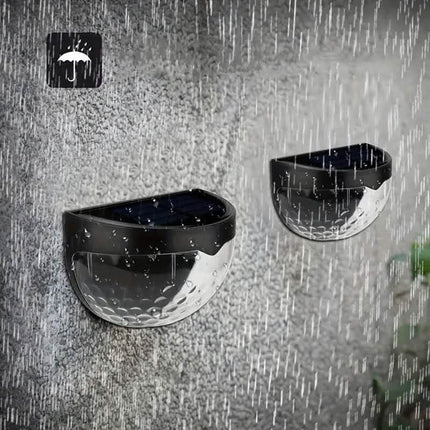 2-Pack: Solar Wall Mount Outdoor Fence Lamp