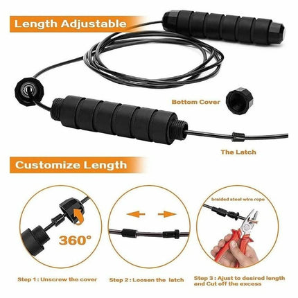 2-Pack: Tangle-Free Rapid Speed Cable 9-Foot Jump Rope