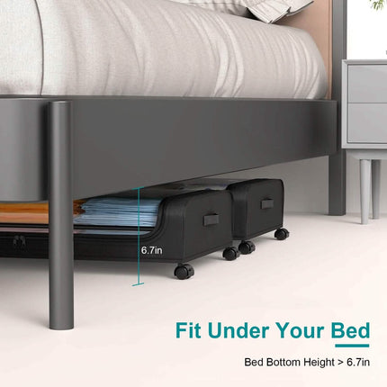 Under-Bed Storage Drawer with Wheels Multipurpose with Clear Window & Label