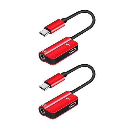 2-Pack: USB-C to 3.5mm Audio Plug Adapter