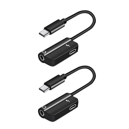2-Pack: USB-C to 3.5mm Audio Plug Adapter