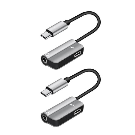 2-Pack: USB-C to 3.5mm Audio Plug Adapter