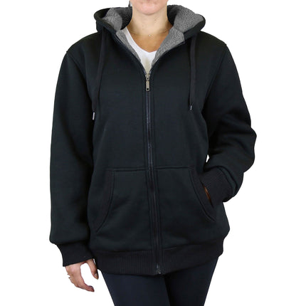 2-Pack: Women's Heavyweight Loose Fitting Sherpa Fleece-Lined Hoodie Sweater