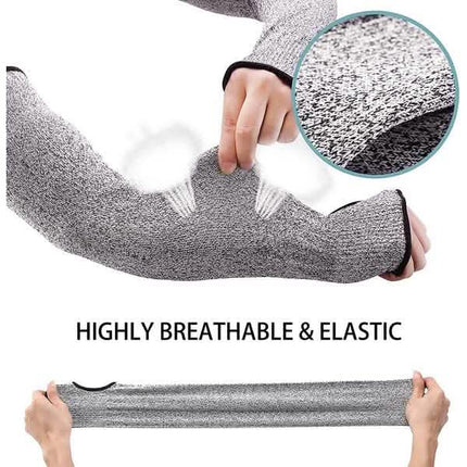 2-Pair: Safety Arm Sleeve Anti Cut Puncture Proof