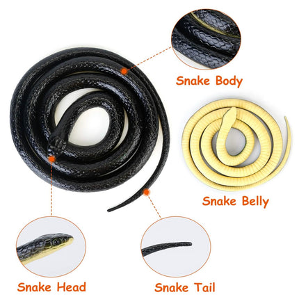 2-Piece: 50" Long Realistic Rubber Snakes