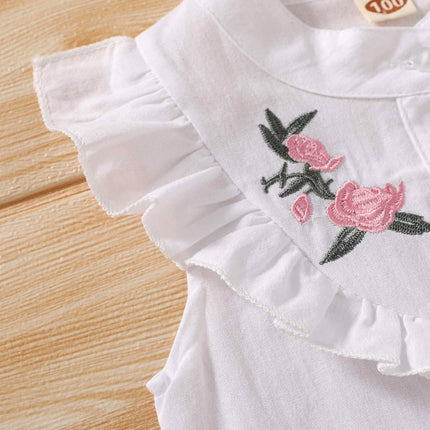 2-Piece: Baby Girls Outfits Clothes T-Shirt Vest Tops + Shorts Pants