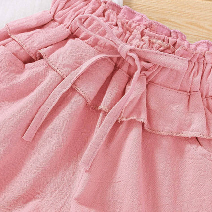 2-Piece: Baby Girls Outfits Clothes T-Shirt Vest Tops + Shorts Pants