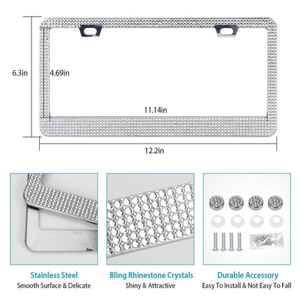 2-Piece: Bling License Plate Frames
