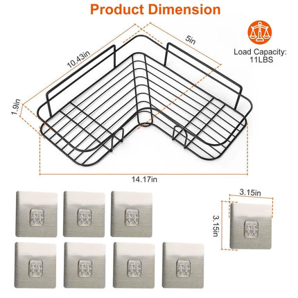 2-Piece: Corner Shower Caddy Shelves