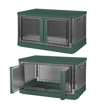 2-Piece: Foldable Stackable Storage Bins with Lid