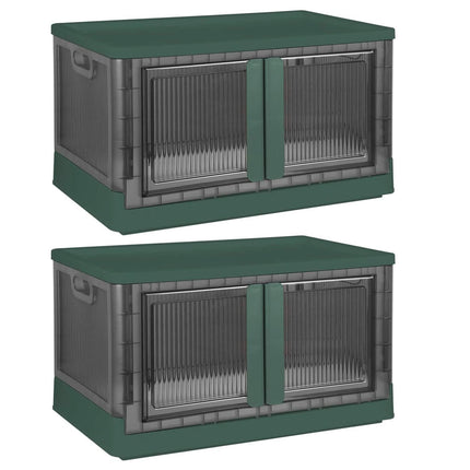 2-Piece: Foldable Stackable Storage Bins with Lid