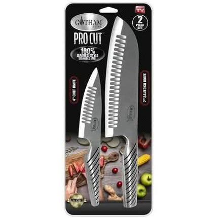 2-Piece: Gotham Steel Pro Cut – The Japanese Style Stainless Steel Super Sharp Knife Set