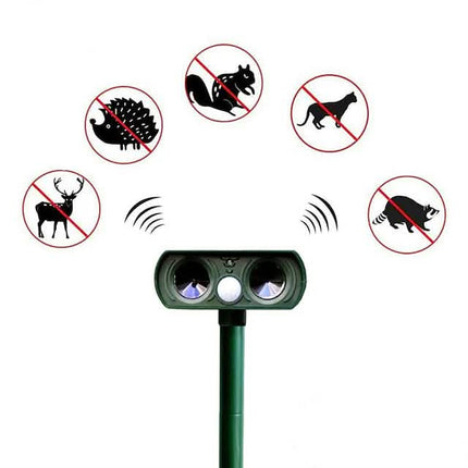 2-Piece: Outdoor Solar Ultrasonic Pest Repeller