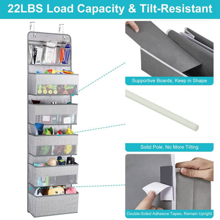 2-Piece: Over the Door Organizer 6-Tier Hanging Basket