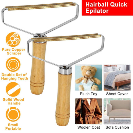 2-Piece: Portable Reusable Double Sided Lint Remover Travel