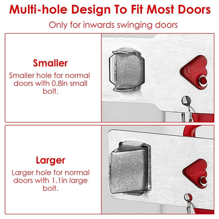 2-Piece: Portable Travel Door Lock Home Hotel Apartment Security Lock