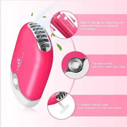 2-Piece: Rechargeable Handheld Mini Eyelash Fan