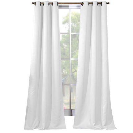 2-Piece Set: Solid Blackout Thermal Grommet Window Curtain Pair Panel