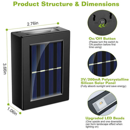 2-Piece: Solar Deck Outdoor Lights