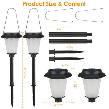 2-Piece: Solar Flame Torch Light