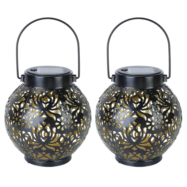 2-Piece: Solar Powered Hanging Lights