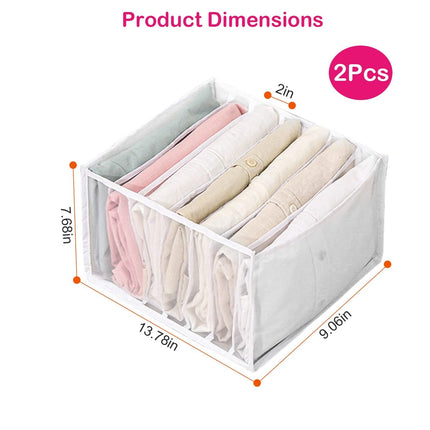 2-Piece: Wardrobe Clothes Organizer