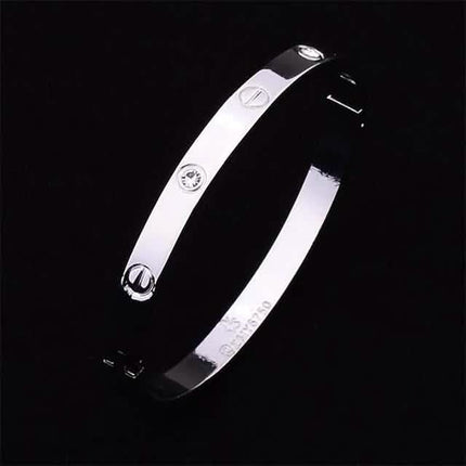 2-Piece: Women's Stainless Steel Zircon Inlay Bracelet
