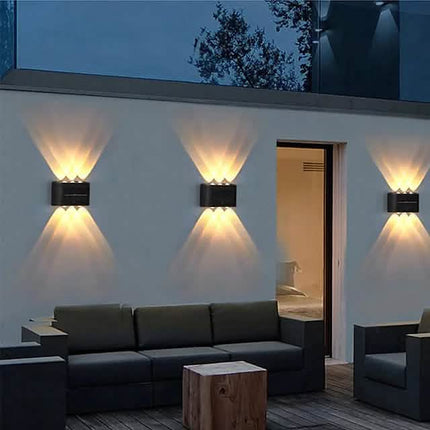 2-Pieces: Outdoor Wall Light Solar Waterproof LED Light