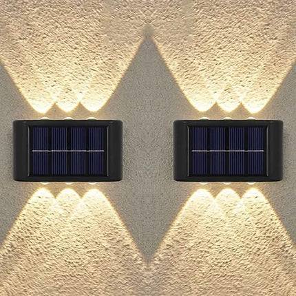 2-Pieces: Outdoor Wall Light Solar Waterproof LED Light