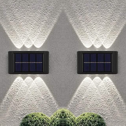 2-Pieces: Outdoor Wall Light Solar Waterproof LED Light