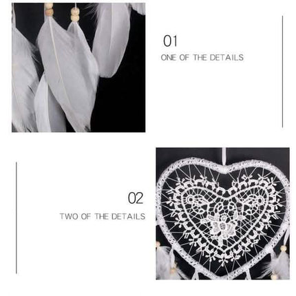 2-Pieces: Romantic LED Dream Catcher with Feather Dreamcatcher Night Light