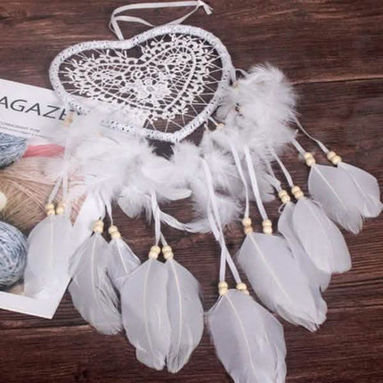 2-Pieces: Romantic LED Dream Catcher with Feather Dreamcatcher Night Light